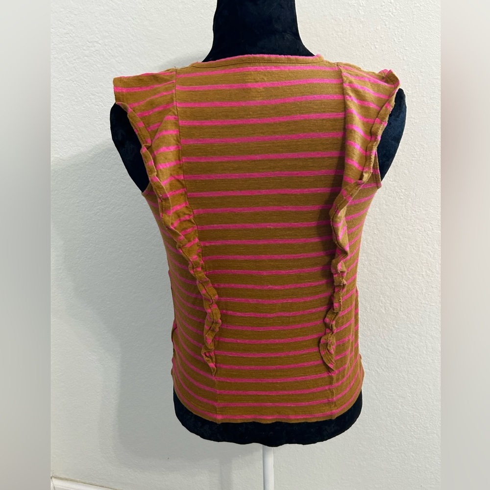 J.Crew Linen Ruffle Sleeve Top | Size XS - Picture 3 of 8